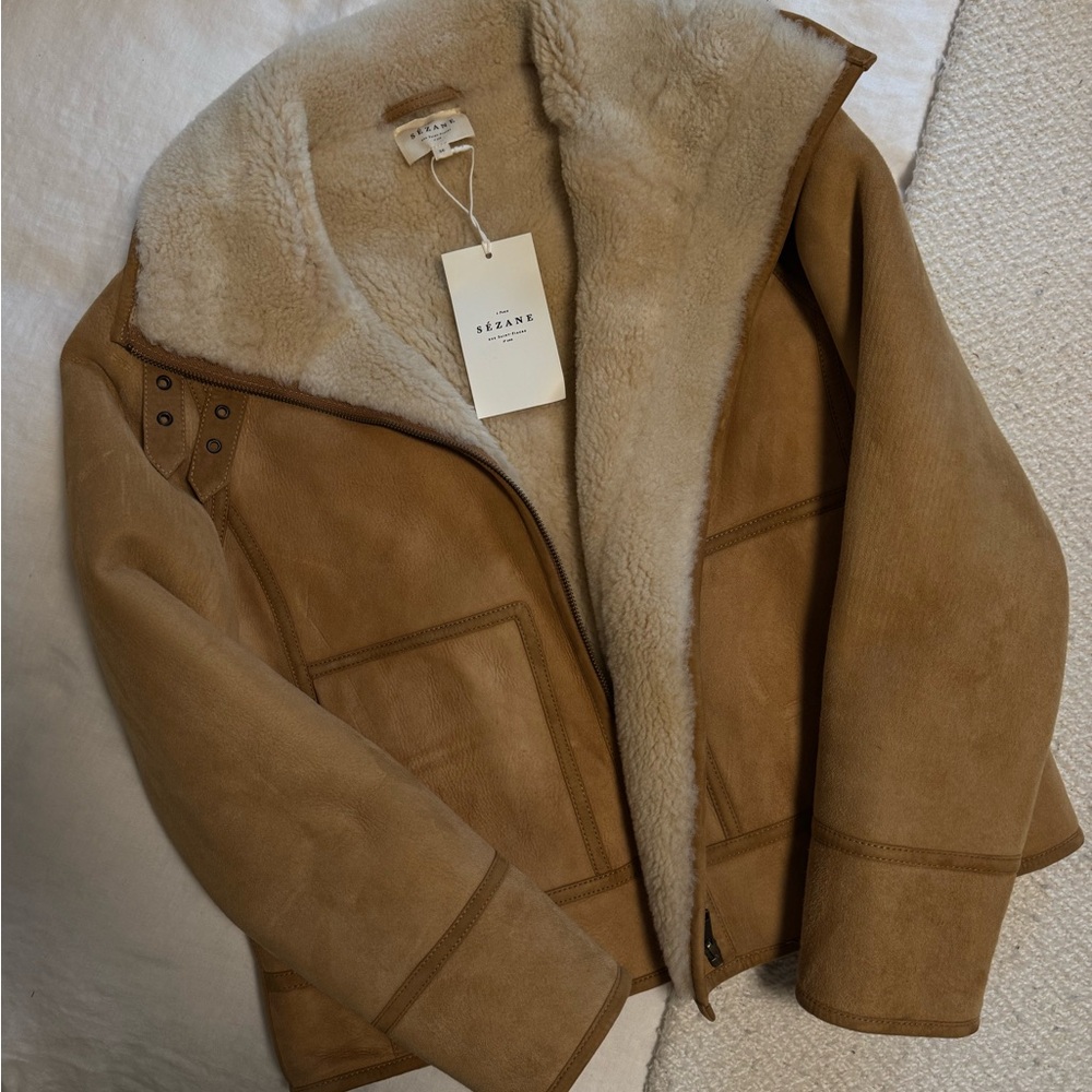 Sezane Shearling Coat